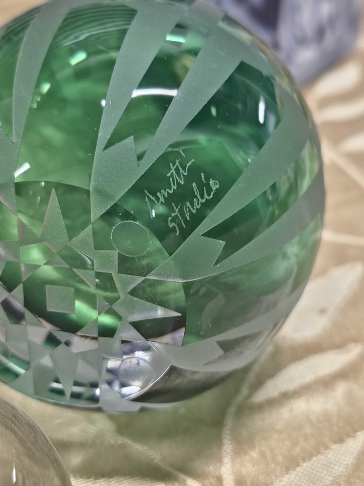 Gary GENETTI Etched Glass Perfume Bottle Signed