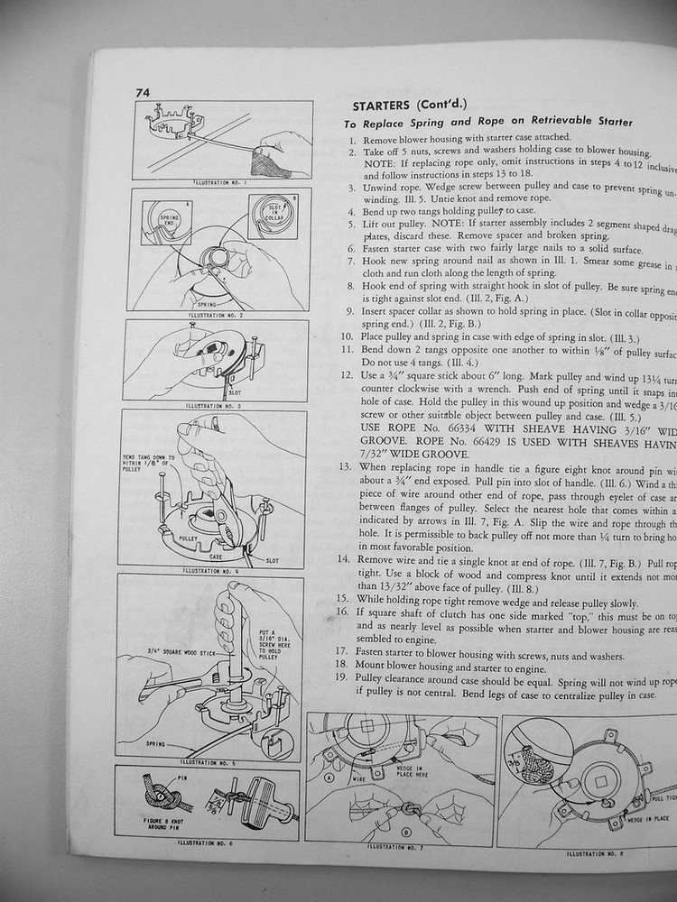 Briggs Stratton 5S 5 Engine Service Repair Operator Operating Part Manual