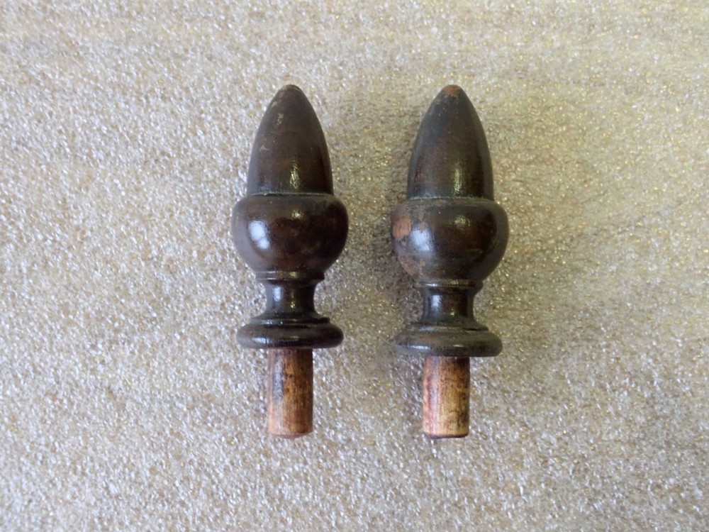 Antique carved acorn drawer knobs
