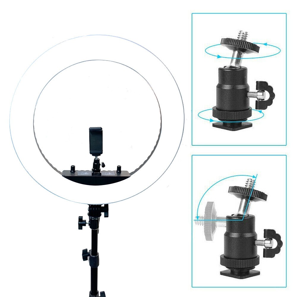 18'' inch LED Ring Light Kit Tripod Stand Dimmable For Phone Camera Live Makeup