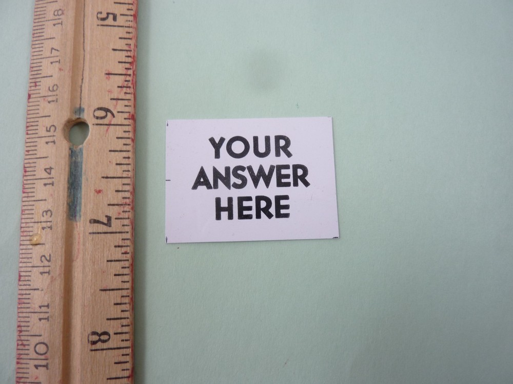 "Your Answer Here" Watling Coin Operated Fortune Telling Penny Scale Insert