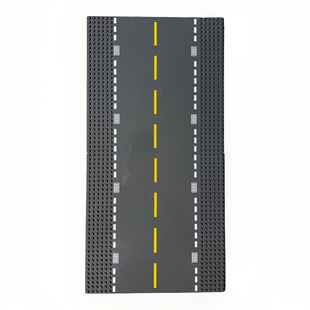 2 Pack Road Building Block Base Plates Straight