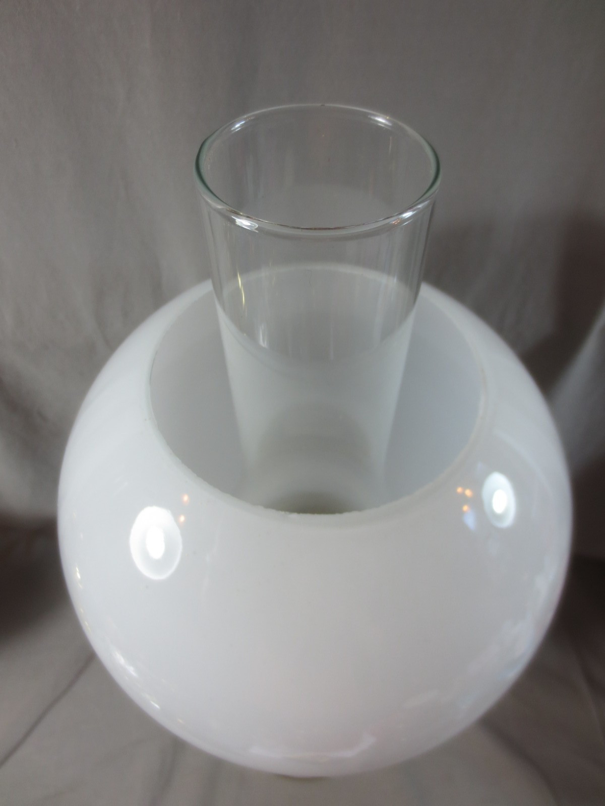 Vintage Made In England Brass Duplex Oil Lamp Chimney & Shade Shepards Hut Lamp