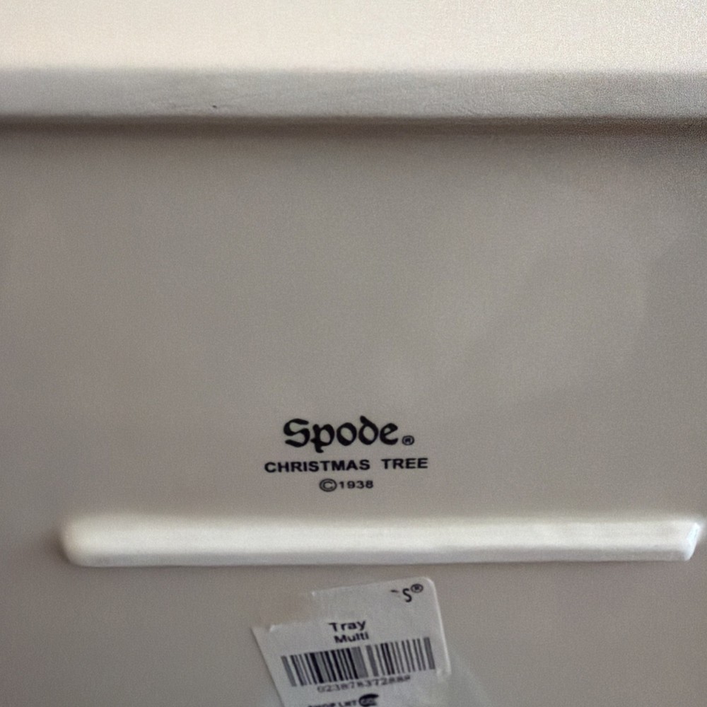 Spode Christmas Tree Serving Tray Rectangular 12" x 6.25"