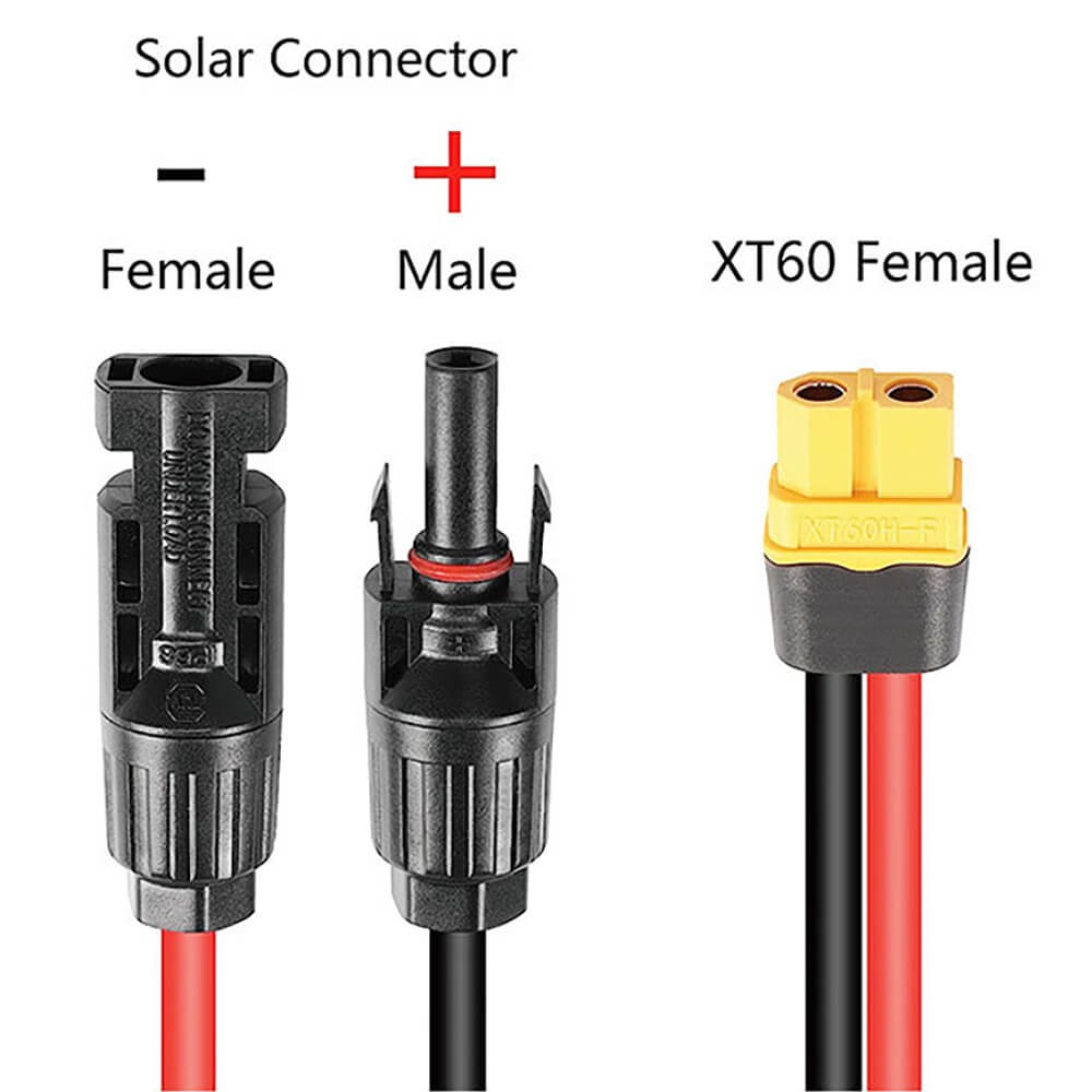 Connecting Cable 12AWG XT60I Female Solar Panel Connection Cable Charging Cable