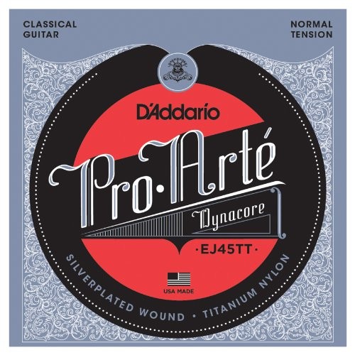 D'Addario ProArte DynaCore Classical Guitar Strings, Titanium Trebles, Normal