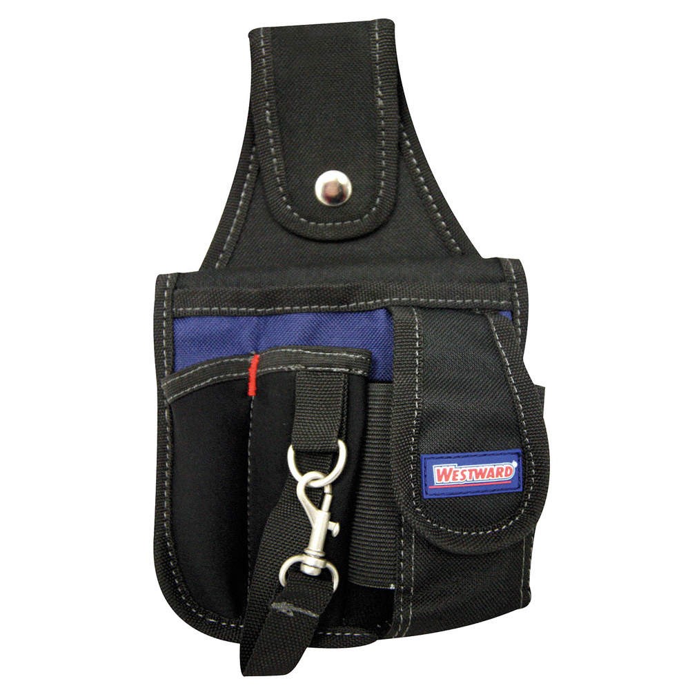 WESTWARD 5MZN0 Black,Tool Pouch,Polyester 5MZN0
