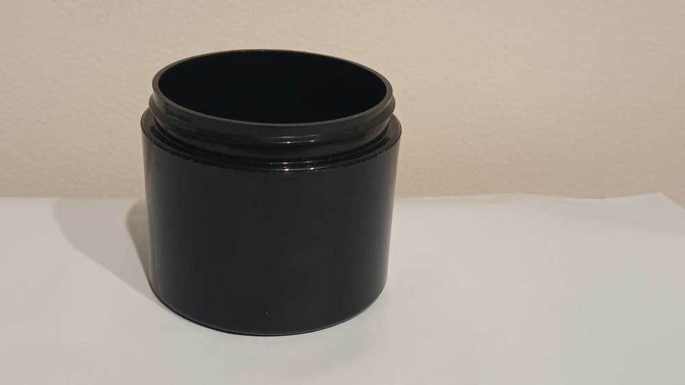 4oz Double Walled Black Jars