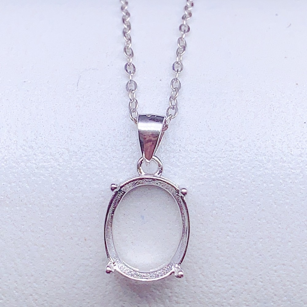 DIY silver PENDANT blank setting, empty setting silver P487
