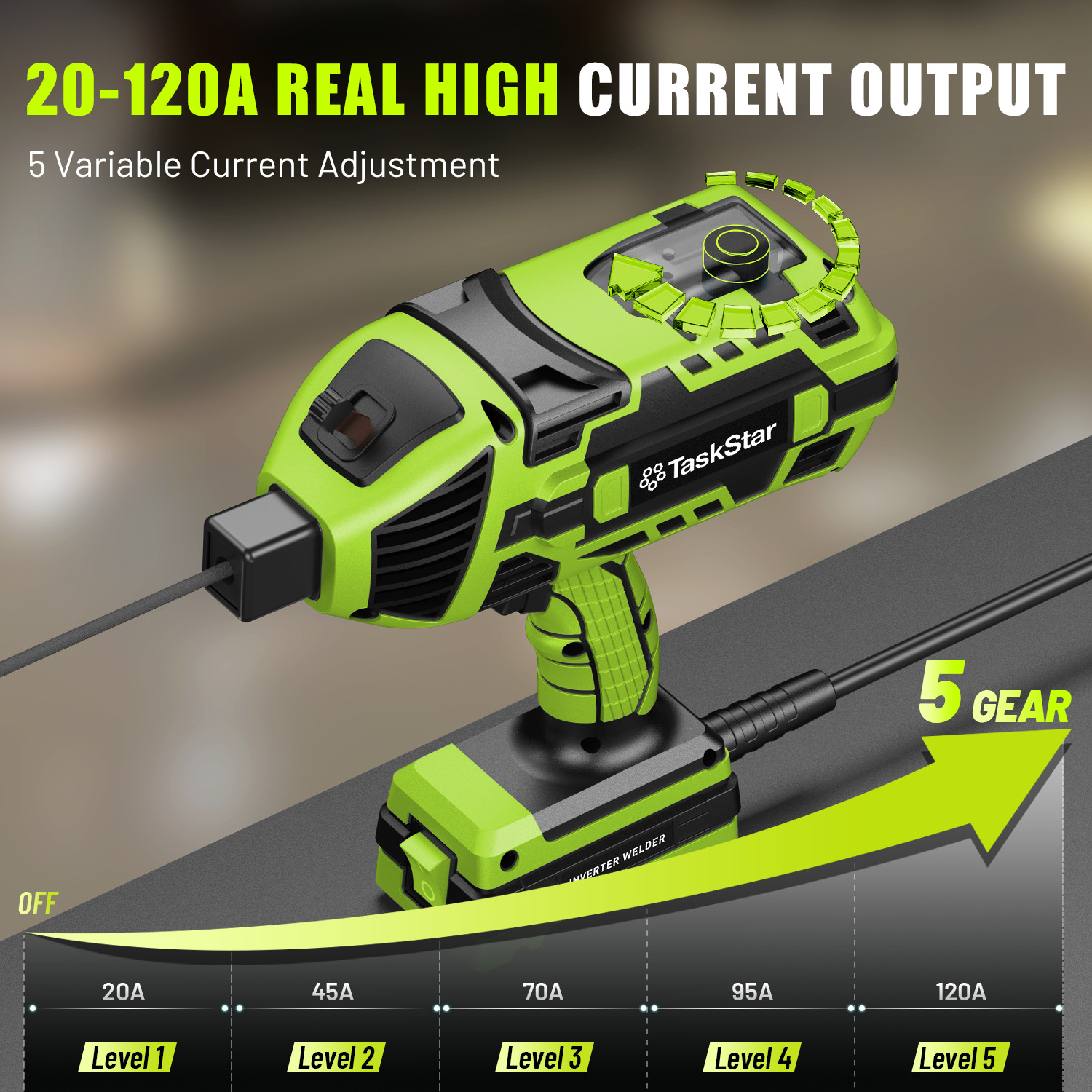 TaskStar Handheld Welding Machine 110V 20-150Amp Portable ARC Welder Gun