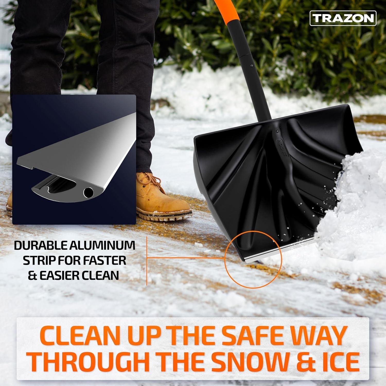 Trazon Snow Shovel Do you frequently face the wall of snow on your driveways, si