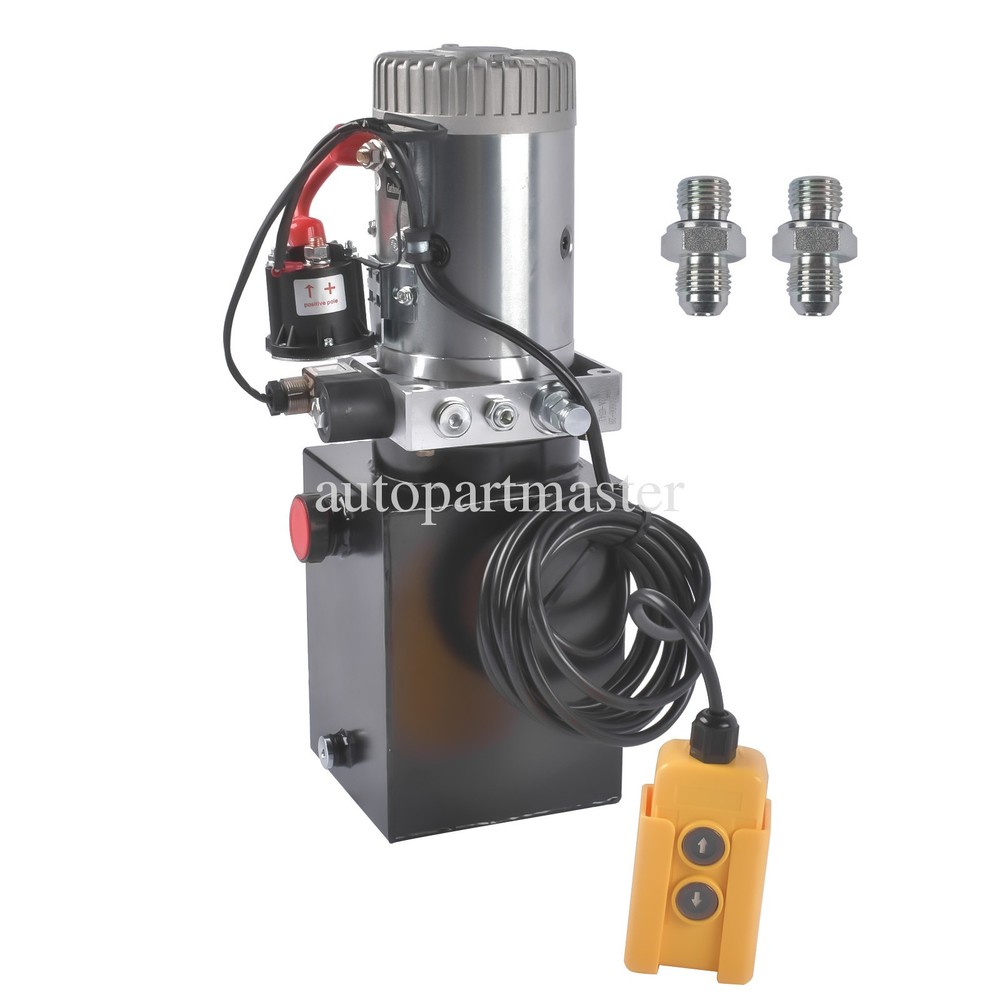 NEW 4 Quart Single Acting Hydraulic Pump for Dump Trailers 12 V Quick Lifting