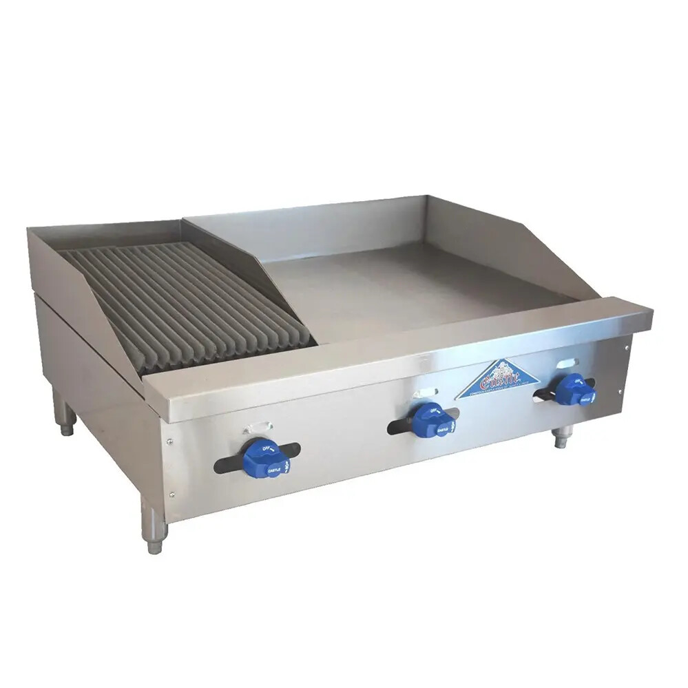 Comstock Castle 36" Countertop Combo Unit 12" Charbroiler And 24" Griddle