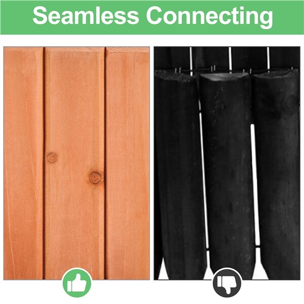 Wooden Fence Garden Landscape Edging Flexible Decorative Border for Yard Patio