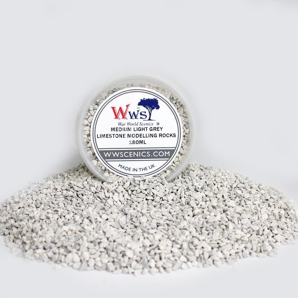 Medium Light Grey Limestone Modelling Rocks 3mm | Wargame & Basing Material