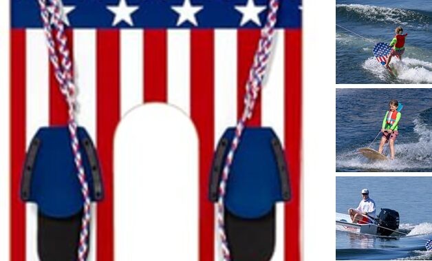 O’Brien Platform Trainer Waterski – 46″ Bamboo U-Platform Beginner with Flag