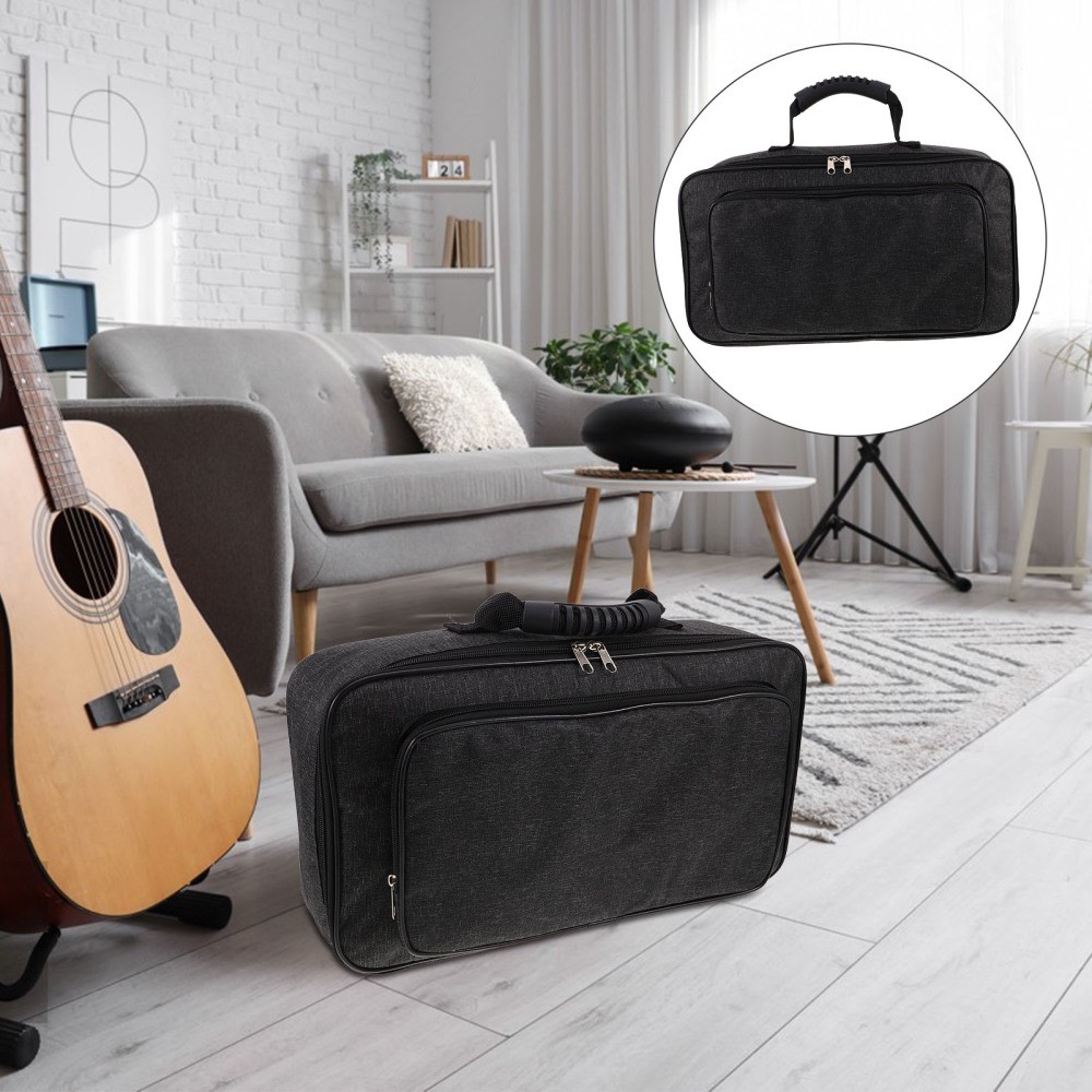 Electric Guitar Effect Pack Cases Paddle Storage Bag Effects Accessories