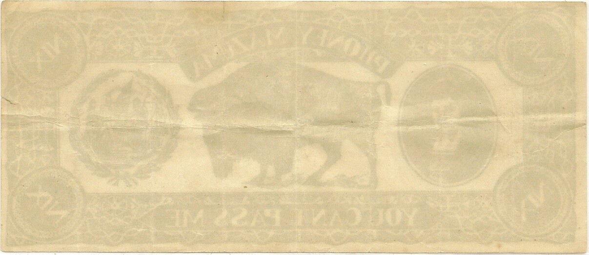 C.1910 PHONEY MAZUMA ~ BISON, CHRISTOPHER COLUMBUS, CIVIL WAR SCENE ~ NIX MONEY