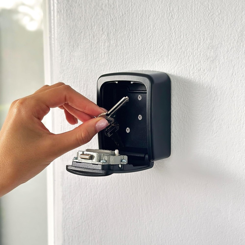 Metal Wall Mount 4-Digit Combination Lock Box - Secure Your Keys Effortlessly