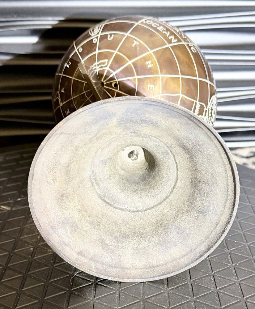 Vtg Brass World Globe. 478