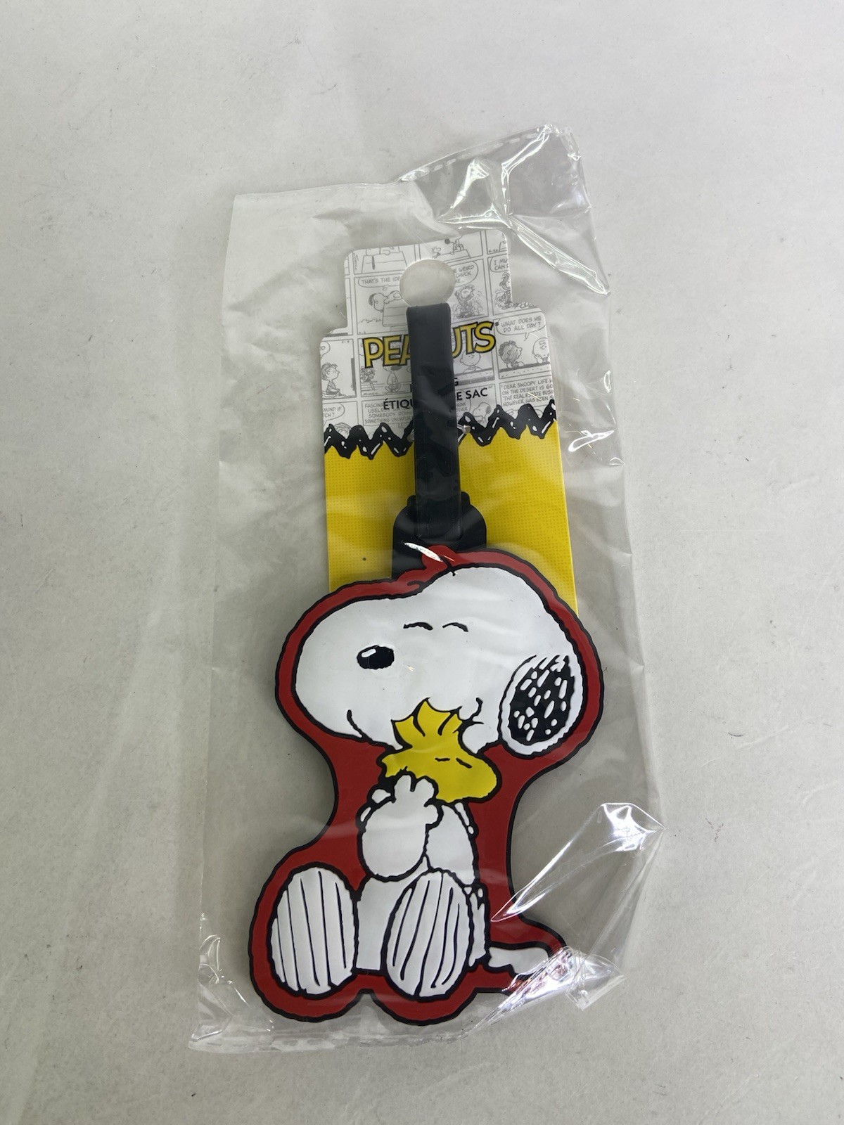 Peanuts Snoopy Woodstock Luggage Tag Rubber Travel ID Tag NEW
