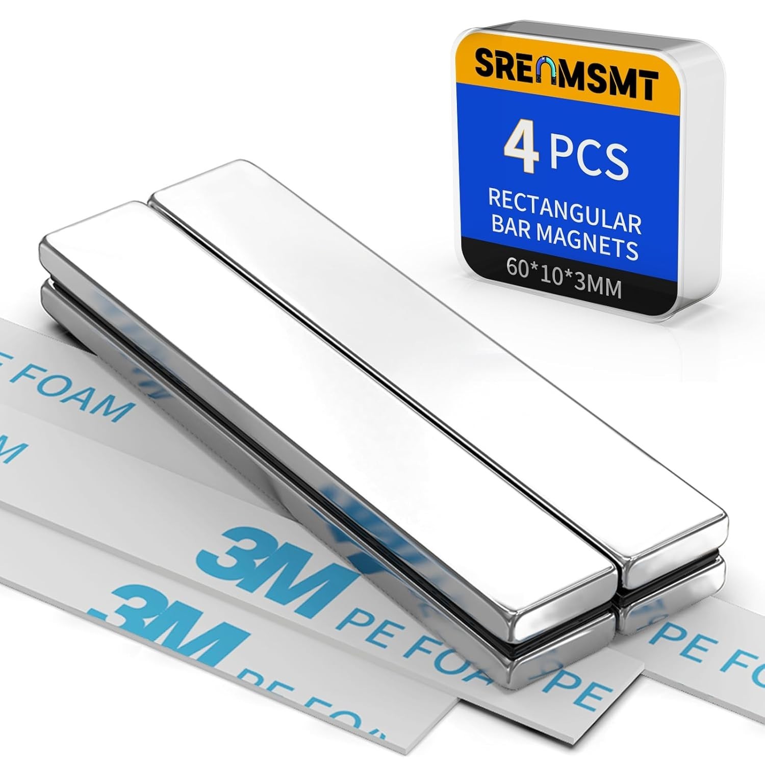 4-12 Neodymium Bar Magnets Rare Earth Rectangle Heavy Duty Powerful 60X10X3Mm