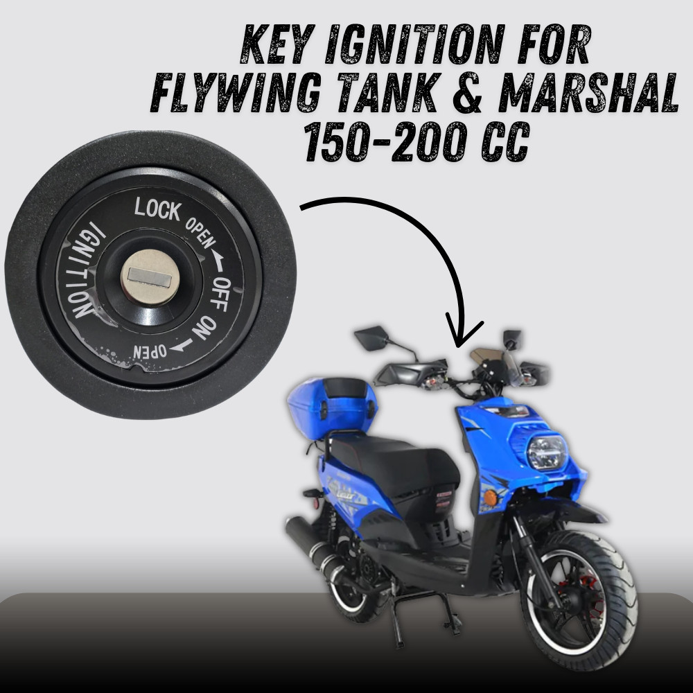 Flywing Tank & Marshal 150-200cc Key Ignition Switch with Seat Lock – Durable Re