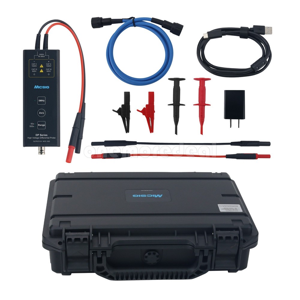 Micsig High-Voltage Differential Probe Dual Range Selection Oscilloscope Probe
