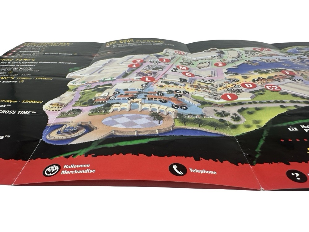Universal Studios Halloween Horror Nights XI 2001 Event Guide Map ICU Post-9/11