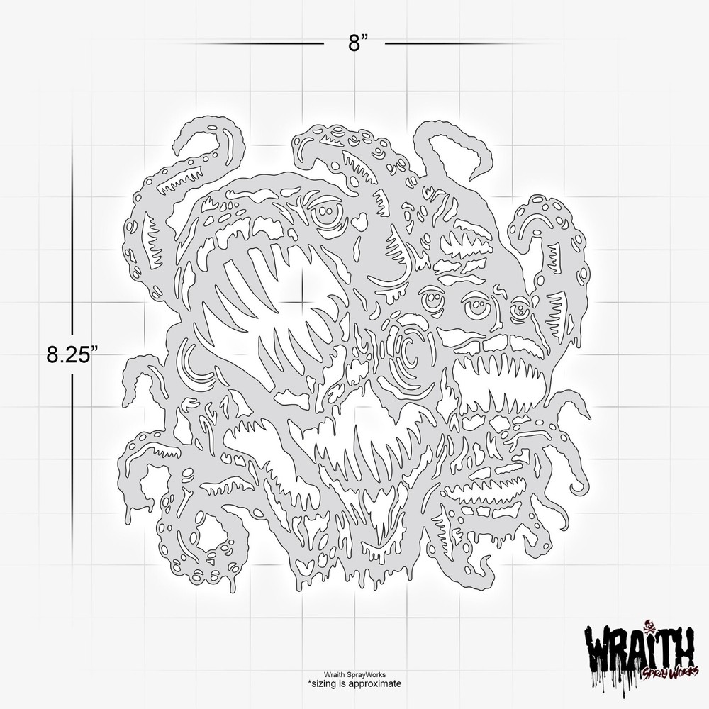 Horror From the Deep #4 - Reusable Airbrush Stencil Template