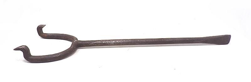 BLACKSMITH-MADE COOPER'S FLAGGING TOOL - 21 1/4" L. - FROM SET COOPER'S TOOLS (C