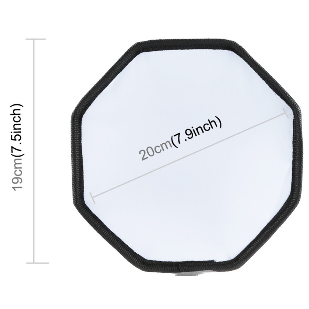 20cm Foldable Soft Flash Light Diffuser Softbox Cover Photography Flash Kit