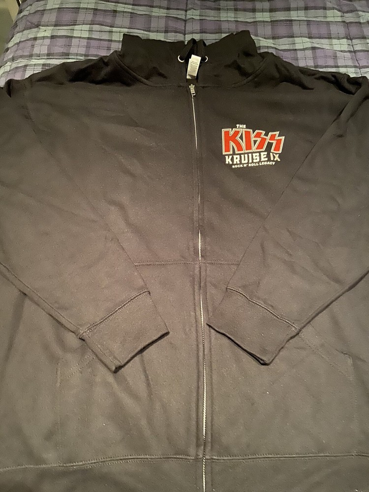 KISS Kruise IX 9 Hoodie Sweatshirt Unisex XL X-Large KISS Navy Brand New