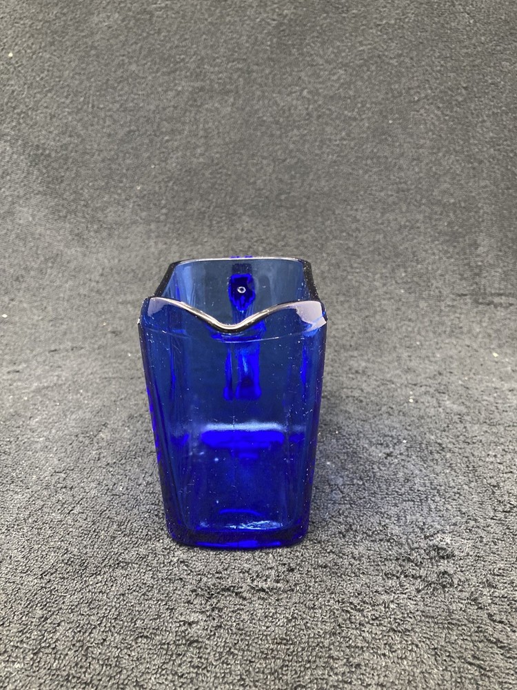blue chevron glass pitcher
