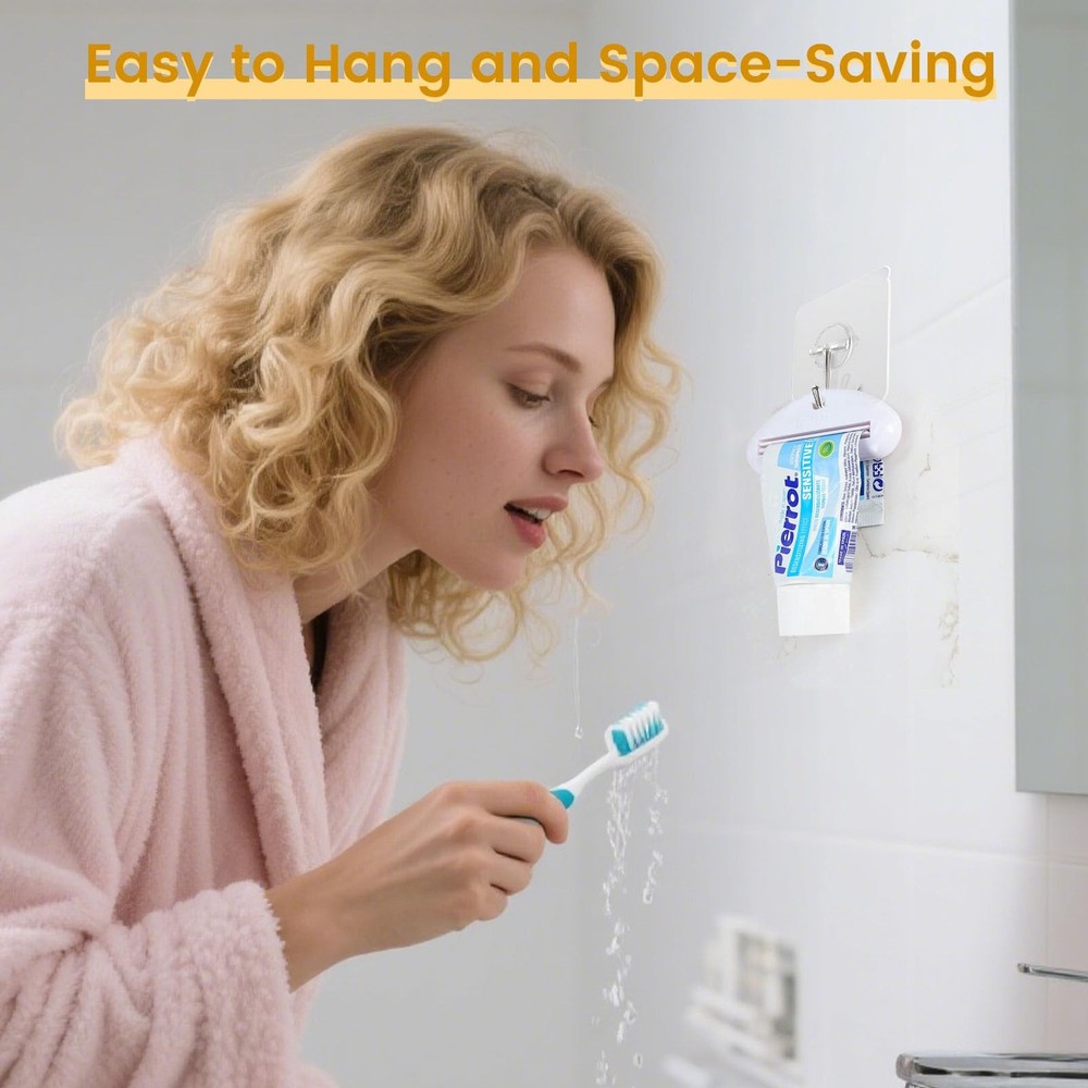 4pcs Toothpaste Squeezer Hanging Tube Dispenser Multicolor Saver Tool