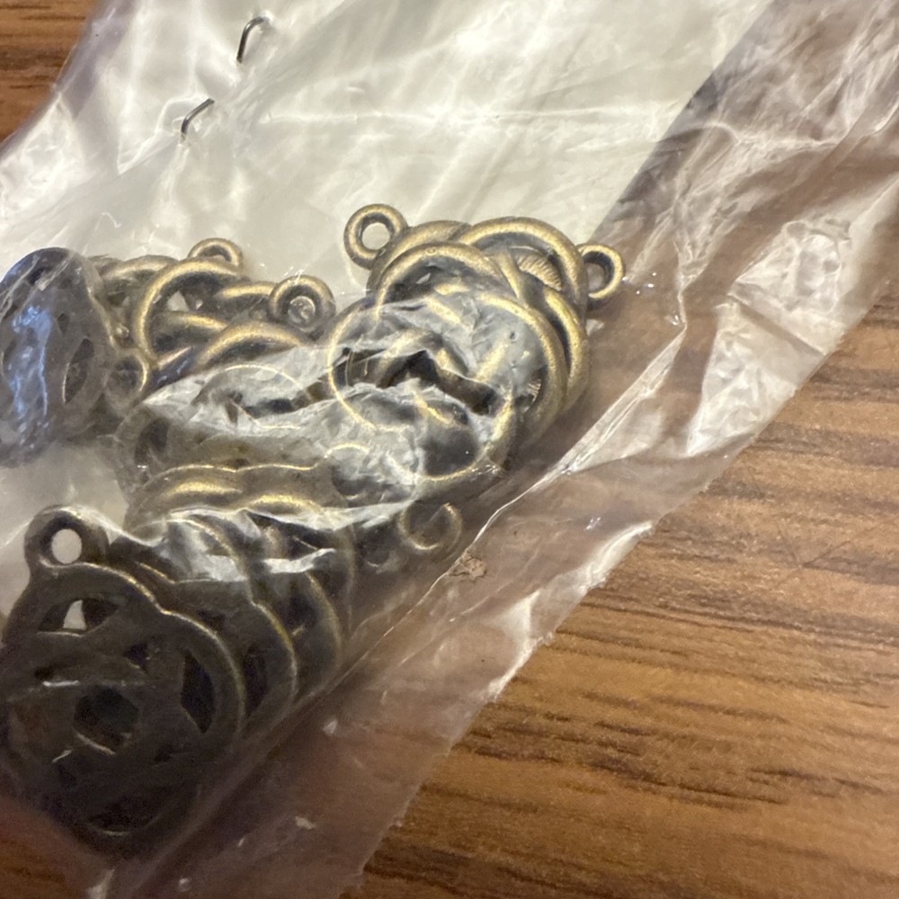 12 Celtic Rose charm antique brass size 7/8 inch