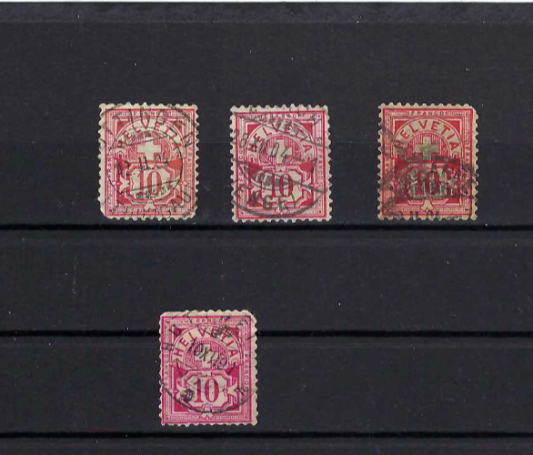 NUMERAL SWITZERLAND 1882 {4} study