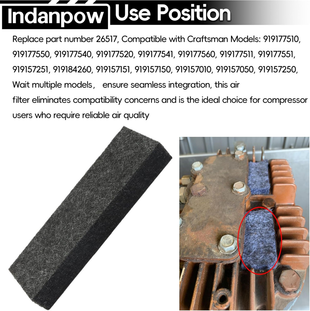 26517 Air Compressor Air Filter for Craftsman Devilbiss Porter Cable Compressor