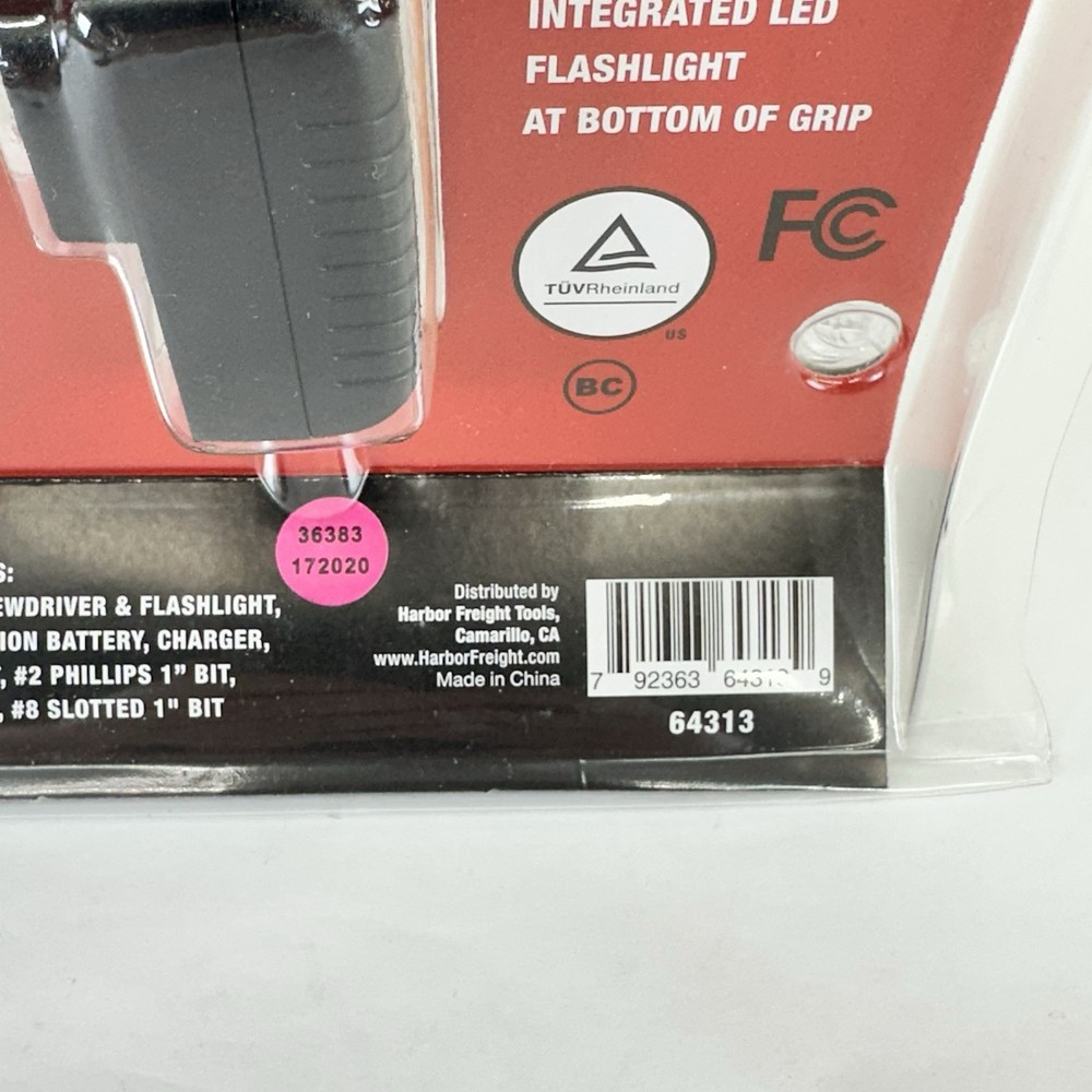 Bauer 4 Volt LITHIUM-ION SCREWDRIVER W/ FLASHLIGHT 1894F-B