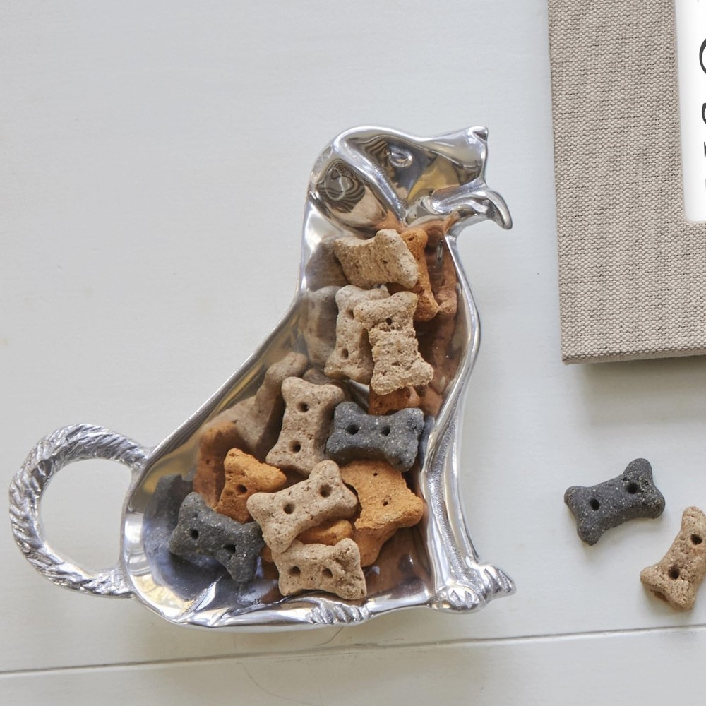 Labrador Trinket Dish, One Size, Silver