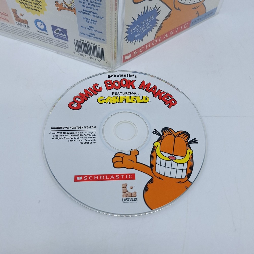 Comic Book Maker Featuring Garfield RARE Windows PC & Mac CD-ROM Video Game