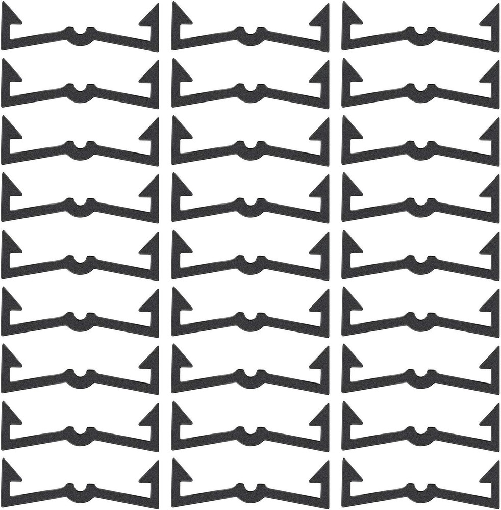 Lightweight Pegboard Clip Locks - 50 Black Plastic Retainers for DIY Projects