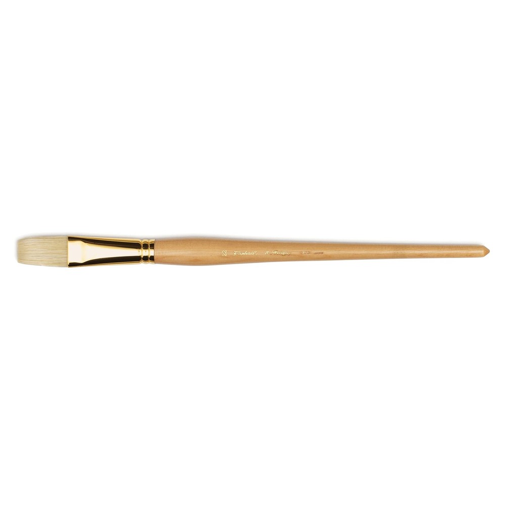Raphael D'Artigny 359 Interlocked White Bristle Brush, Flat, 22 22,