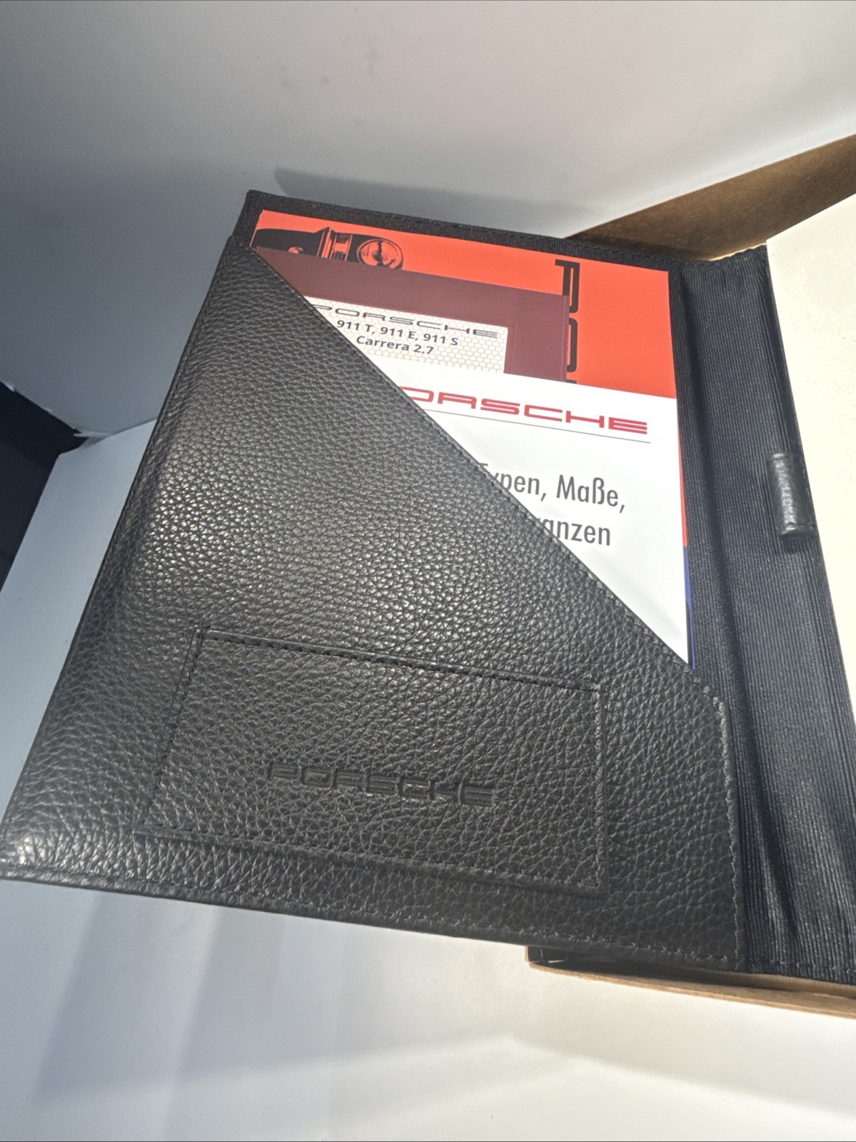 Genuine Porsche Document Wallet Pepita PCG48090100 NEW