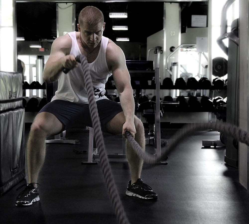 Premium Battle Rope Anchor Strap Kit, Polyester Webbing, Stops Rope Damage