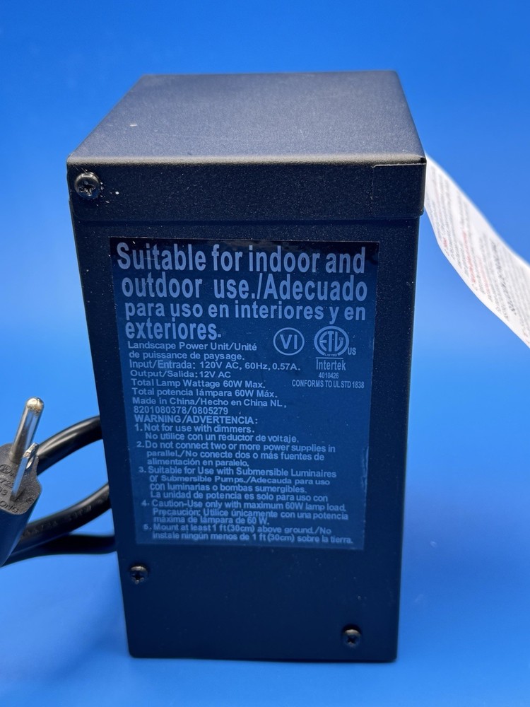 PORTFOLIO LANDSCAPE LIGHTING POWER PACK Transformer Timer Dusk Dawn Sensor 60W