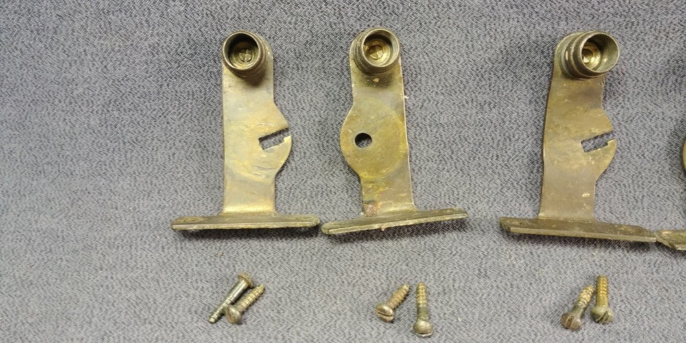 12 Brass Look Inside Curtain Rod Barrel Bracket Spring Surface Mount Hardware