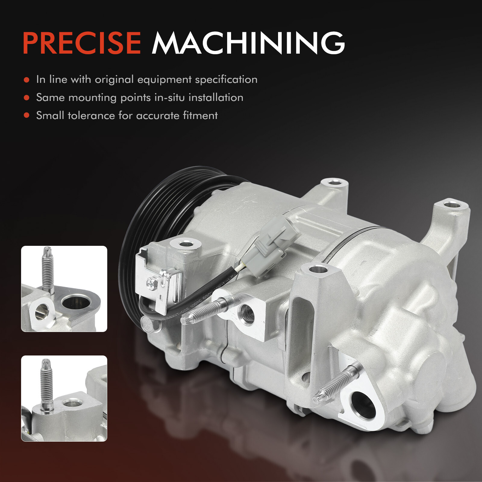 A/C Compressor w/ Clutch for Ram 1500 2014-2022 1500 Classic 2019-2022 V6 3.6L