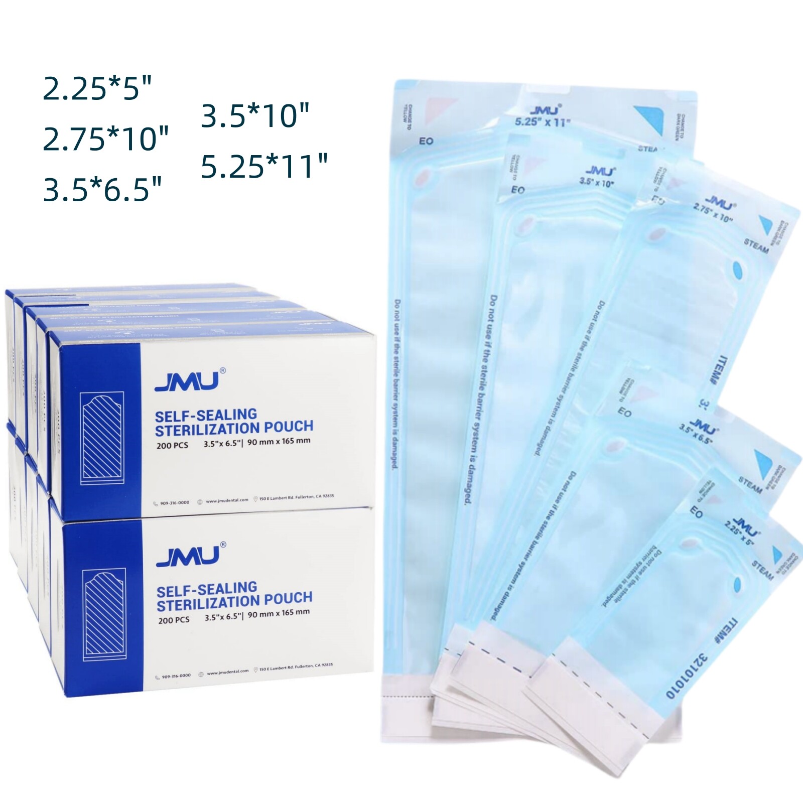 Up to 4000pcs Sterilization Bag Pouches Medical Self Seal Pouch Dual Indicator