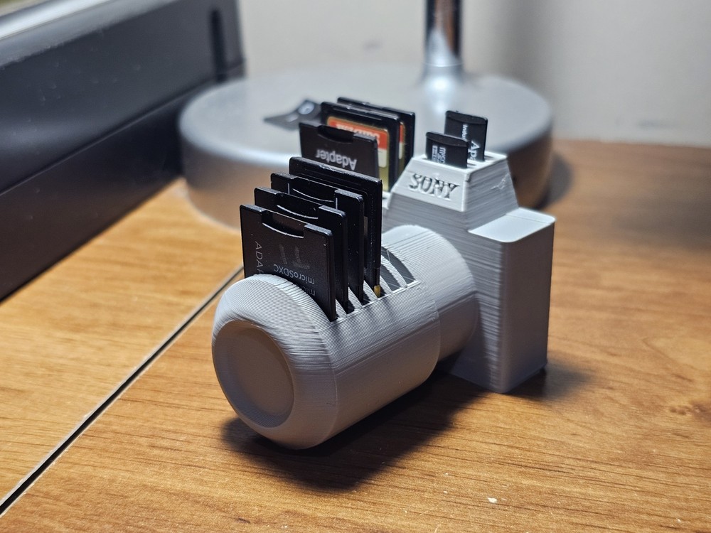 Memory SD Card Organizer - Holder 9 Slots + 4 micro SD- 3d Printed